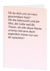 Korrespondenzkarte "Ins Herz geschrieben"