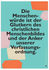 Poster "Menschenwürde als Glutkern"