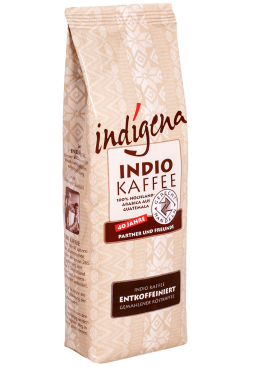 indígena INDIO Kaffee ENTKOFFEINIERT gemahlen, 250g